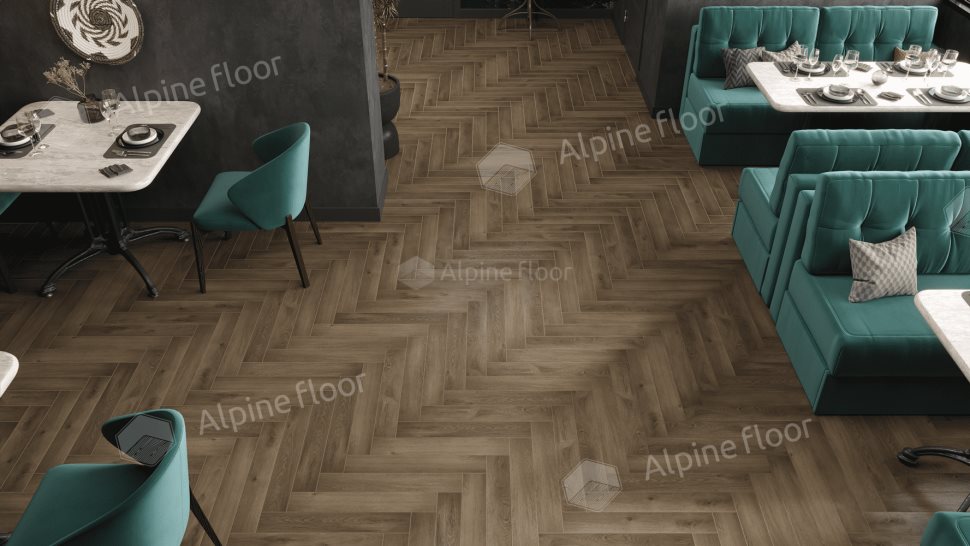 Ламинат "Alpine Floor" Herringbone 12 PRO Дуб Анжу (606*101*12 мм) — купить в Иваново