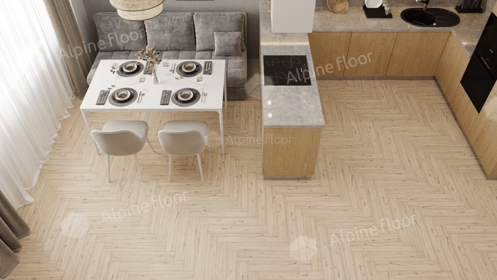 Ламинат "Alpine Floor" Herringbone 12 PRO Дуб Лион (606*101*12 мм) — купить в Иваново