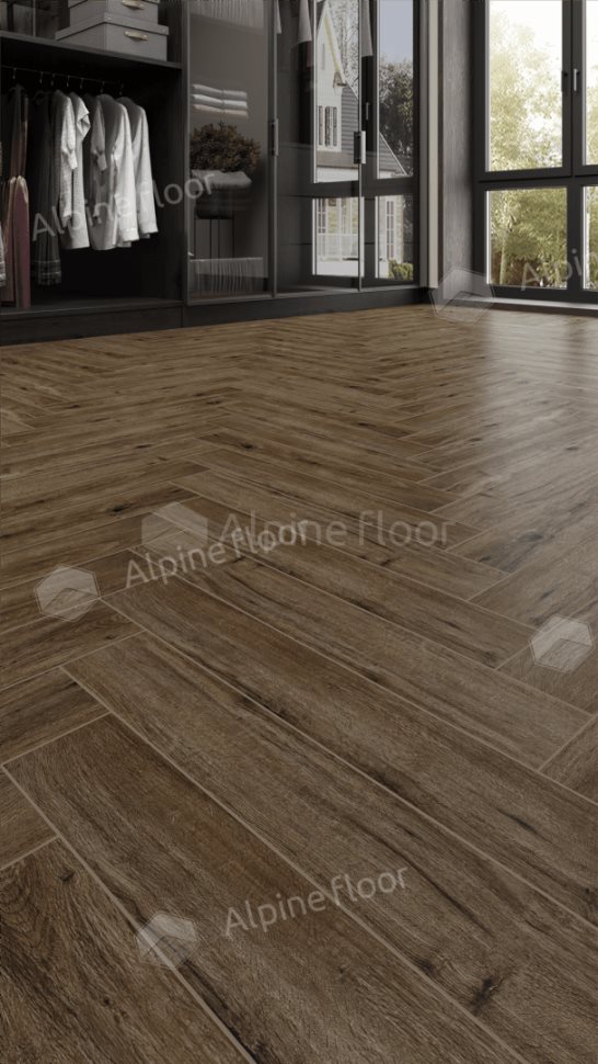 Ламинат "Alpine Floor" Herringbone 12 PRO Дуб Бордо (606*101*12 мм) — купить в Иваново