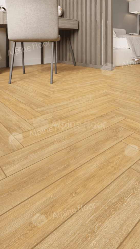 Ламинат "Alpine Floor" Herringbone 12 PRO Дуб Тулуза (606*101*12 мм) — купить в Иваново